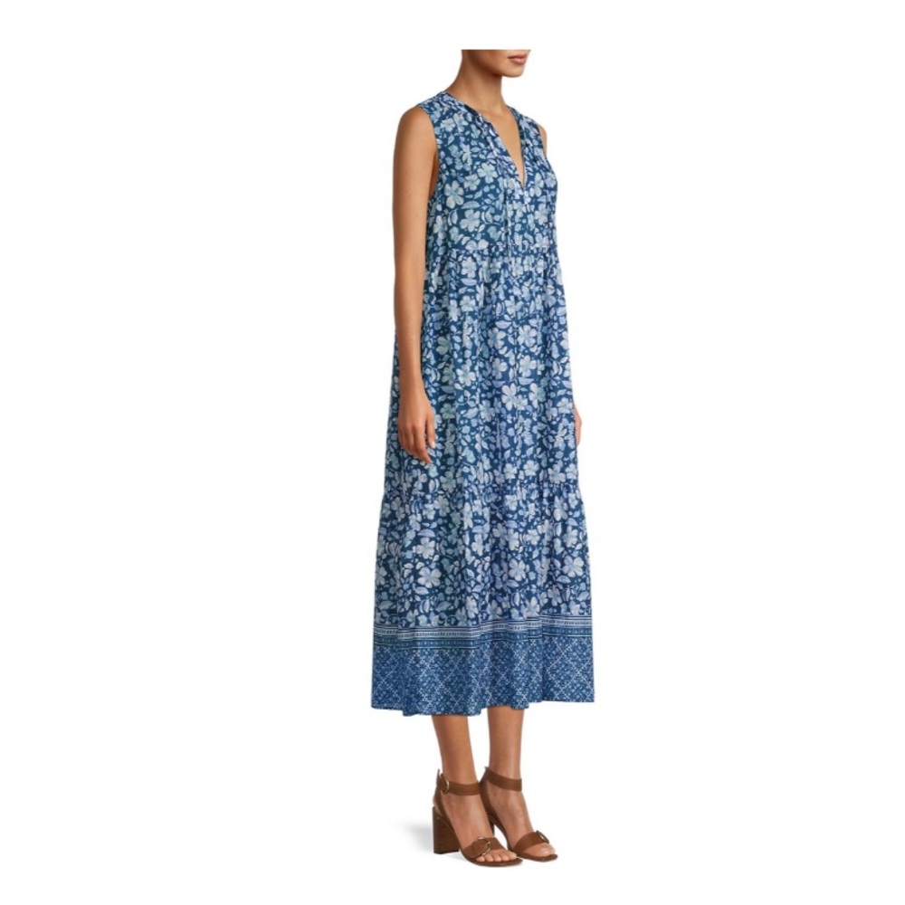 Never worn with tags, Vineyard Vines Women's Hibiscus Floral Tiered Maxi Dress